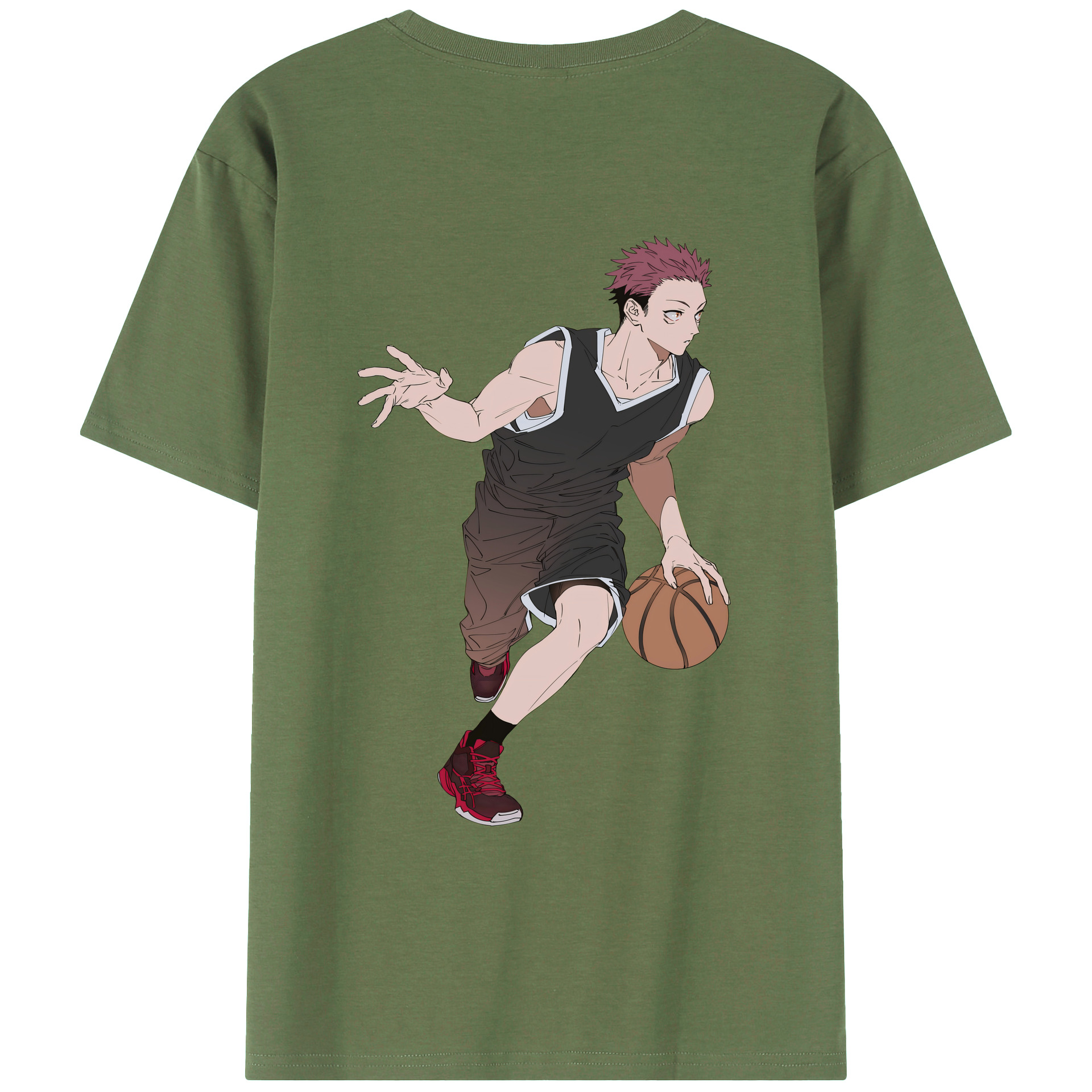 （画像用） 呪術廻戦 Jujutsu Kaisen 綿100％ メンズ半袖Tシャツ（バックプリント） 通気性